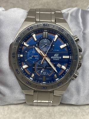 Casio EDIFICE EFR-564 DF Chronograph Blue Dial Analog Quartz Men's Watch Working