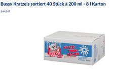Bussy Kratzeis Mix 40x200ml Wassereis Becher Waldfrucht Kirsche Zitrone Cola Pfi