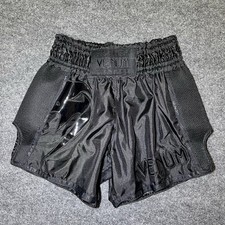 Venum Giant Fighting Shorts Men  s Medium Black Muay Thai UFC Training Athletic