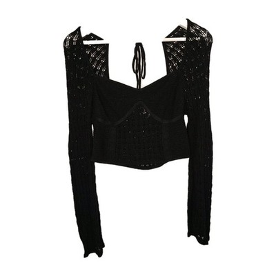 EK13869 Damen Pullover von Divided H&M, schwarz, Gr.M
