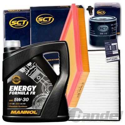 INSPEKTIONSPAKET+MANNOL 5W30 ÖL passend für  FORD FIESTA 5 FUSION JU