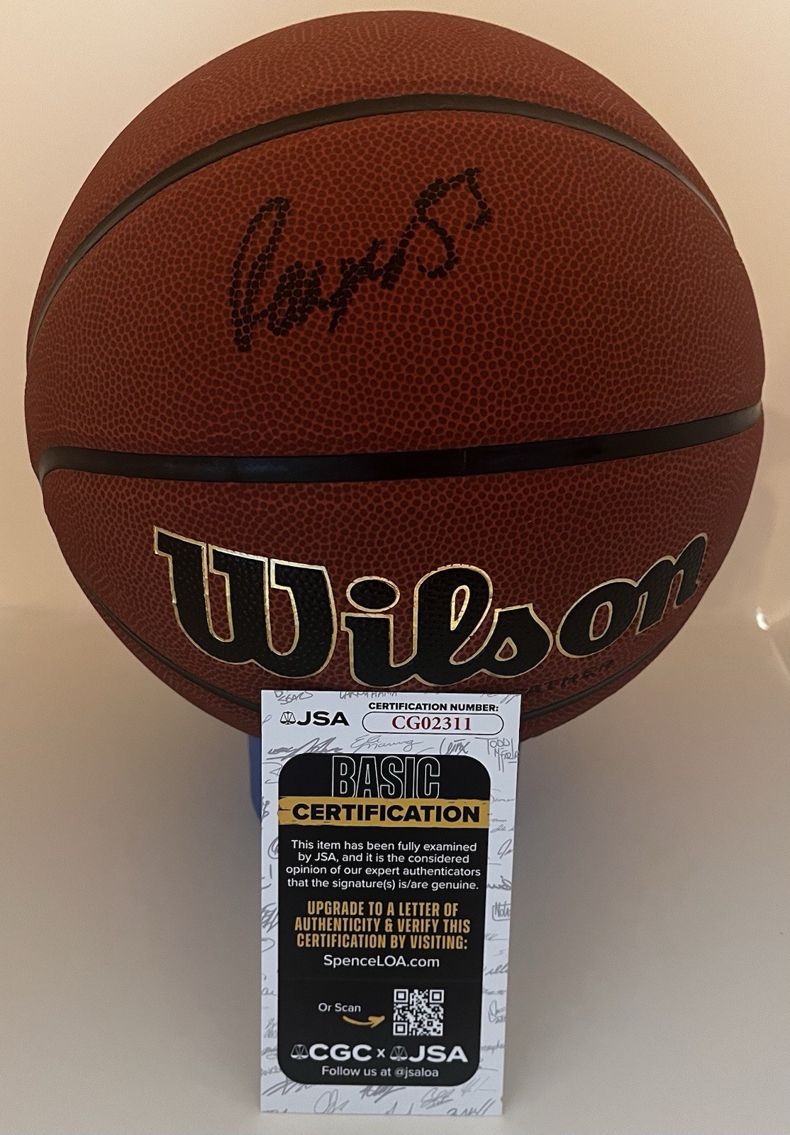 PAIGE BUECKERS Autographed Signed UConn Huskies WILSON NCAA FINAL FOUR BASKETBALL JSA COA 