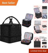 Chic Waterproof Nail Kit Organizer for 42 Polishes  UV Lamp   Ideal for Travel