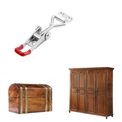 Cabinet Box Lever Handle Toggle Catch Latch Lock Stainless Steel Clamp Hasp New