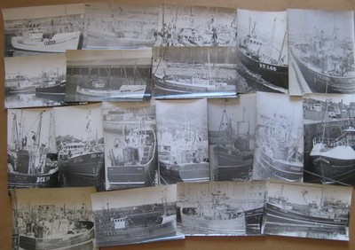 Fischerboote Nordostschottland Restposten 19 x Vintage Fotos 60er Jahre