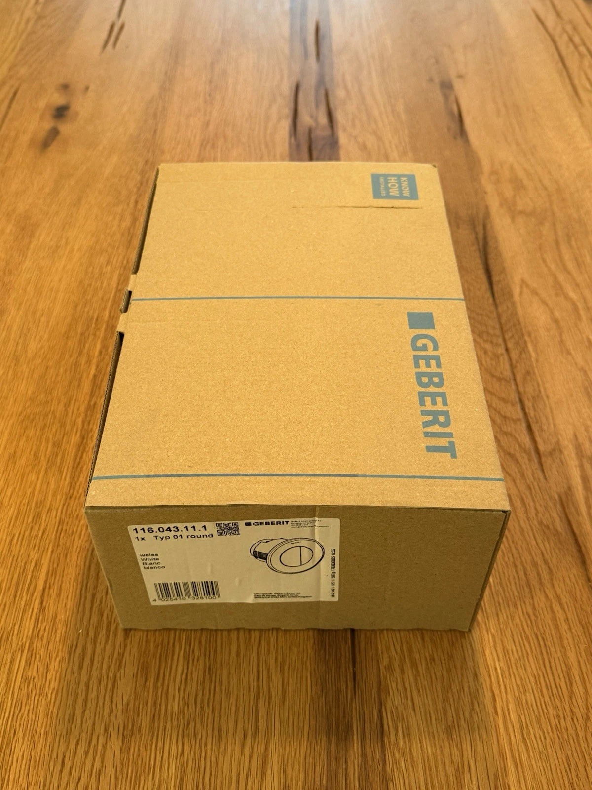 Geberit Type 01 Round Dual Flush Plate Button White 116.043.11.1 - Brand New 2