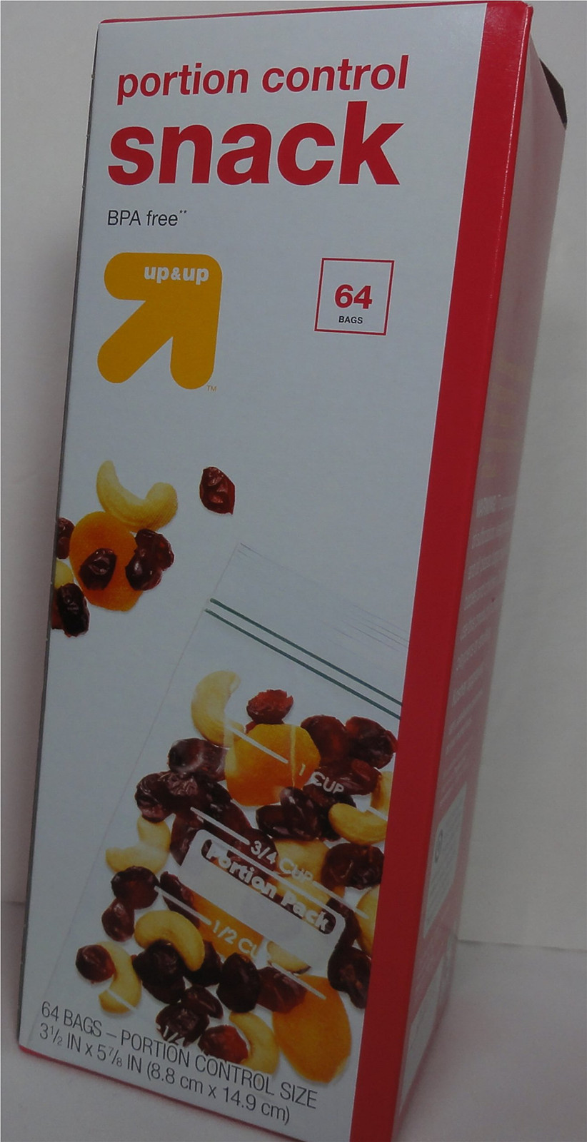 128 Count Clear Portion Control Snack Bags BPA Free Meal Holder Set