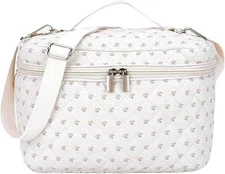 Cute Lunch Box for Women Quilted Lunch Bag Aesthetic Floral Lunch Box Insulat...