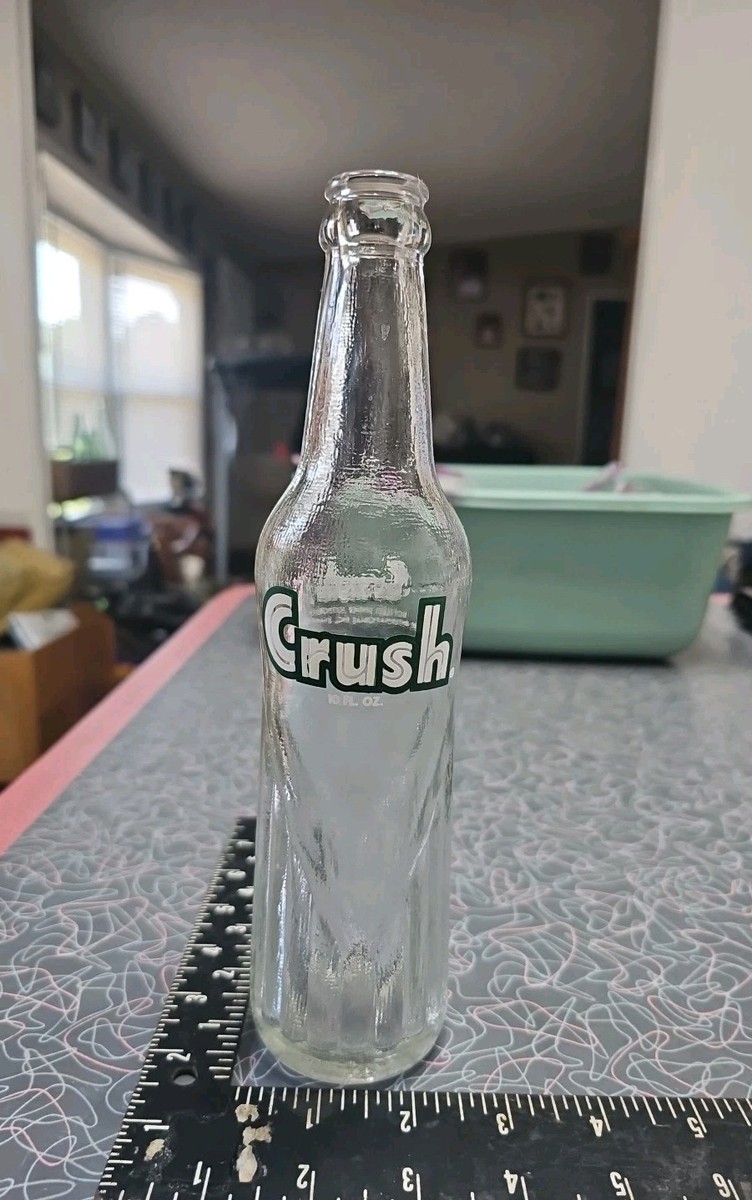 Vintage Orange Crush Clear Colored 10oz Glass Soda Bottle
