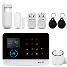 Wireless Home Alarm System 8-Piece Kit, WiFi/4G Alarm System for Home Securit...