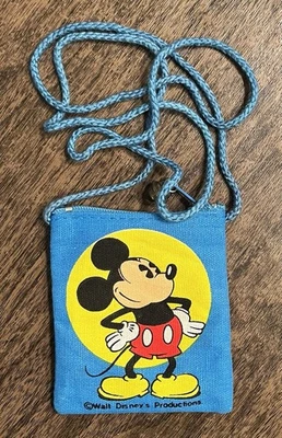 Vintage Disney Mickey Mouse Fabric Coin Purse Pouch - Image 1 of 4