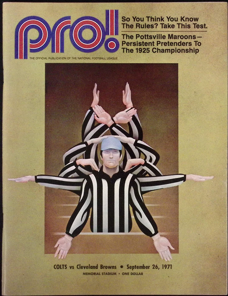 1971 Baltimore Colts Football Program vs. Cleveland Browns TICKET STUBS - Image 2 of 4