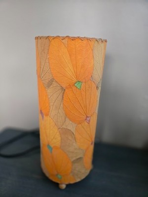 Eangee Bufferfly Leaf Table Lamp - 17'' x 7'' Yellow / Orange / Tan - Tested Works