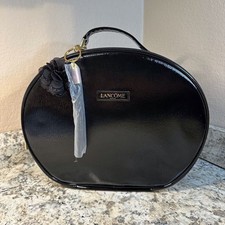 Lanc me Black Train Case Cosmetic Bag