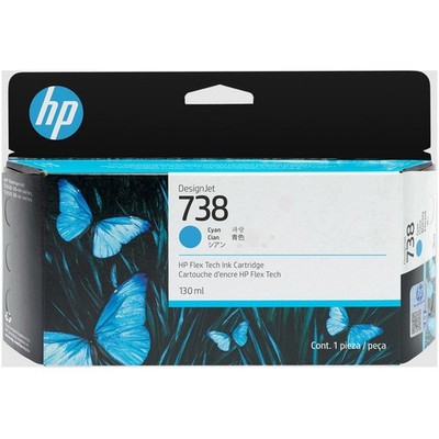 Original HP 738  498N5A Tinte cyan