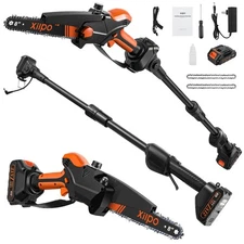 2-in-1 Cordless Pole Saw,8 Inch Electric Pole Chainsaw for Tree Trimming