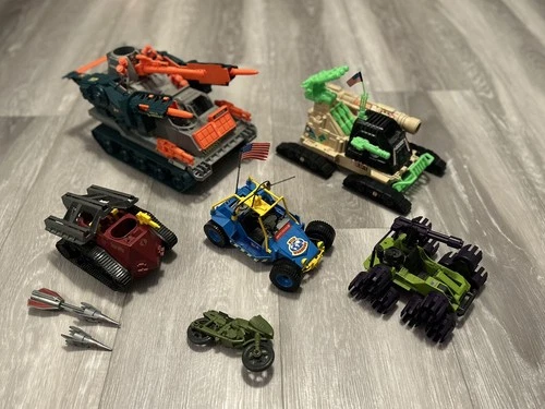 Vintage Hasbro GI Joe 1990’s Brawler Tank Swampmasher ECO  Vehicle LOT of 6