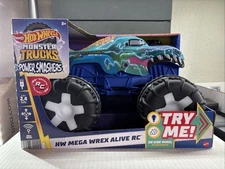 Hot Wheels Monster Trucks Power Smashers Mega Wrex Alive RC T-Rex Tyrannosaurus