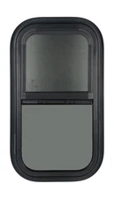 Vertical RV Window, 12" W x 22" H Tinted Sliding RV Window with Net Screen an...