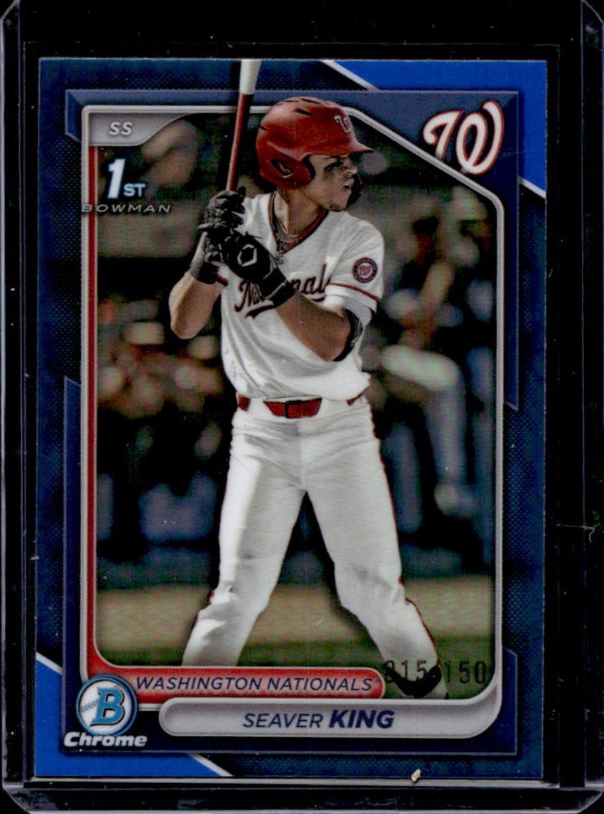 2024 Bowman Draft Seaver King Chrome Blue Refractor 1st Prospect #15/150