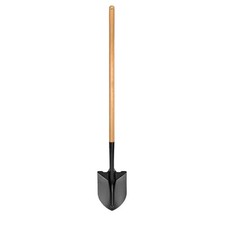 43 in Garden Shovel Wood Handle Carbon Steel Digging Shovel Landscaping Tool