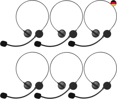 EUPSIIU 6 Stück Schwarz Headset Mikrofon Mikrofon Spielzeug, Radio Telefon 