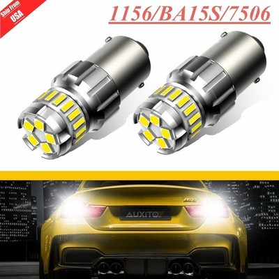 1156 7506 BA15S LED Reverse Backup Light Bulbs Super Bright 6500K White 2800LM