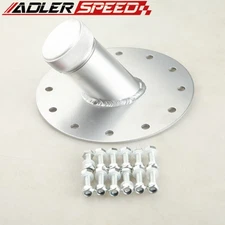 Billet Silver 45 Degree Elbow Fuel Cell Fast Fill Filler Neck 12 Bolt Flange US