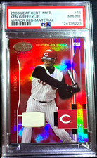 🔥2003 Leaf Certified Mirror Red Ken Griffey Jr Reds GamUsd BASE /250 PSA 8 RARE