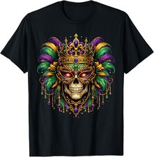 Mardi Gras Costume Sugar Skull Carnival Mardi Gras T-Shirt