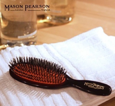 Mason Pearson BN4 Pocket Mix Bristle Nylon Hair Brush Dark Ruby