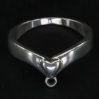 VTG Sterling Silver - Heart Love Charm Holder Chevron Band Ring Size 4 - 1.5g
