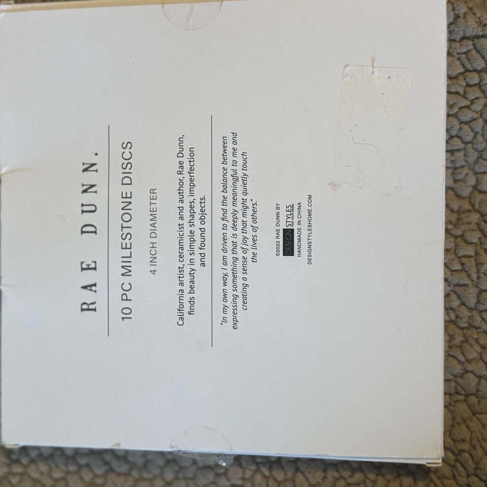 Discos de hito de bebé de 9 piezas Rae Dunn para fotos Navidad, Pascua, cumpleaños, etc. Foto 4 de 4