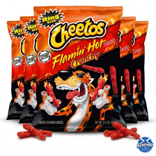 Cheetos Flamin' Hot 99.2g (3.5oz) - Pack of 6 - Imported American Cheetos