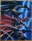 Vintage 1994 BATMAN x SPAWN 25" x 19.5" Poster DC Image Comics Todd McFarlane
