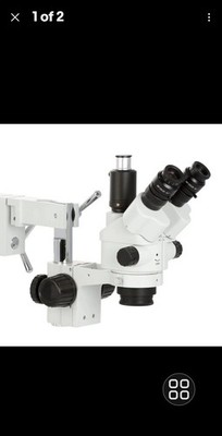AmScope SM-4TP 7X-45X Simul-Focal Stereo Zoom Microscope on Dual Arm Boom Stand
