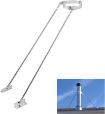 Stainless Steel Extended Roof Chimney Support Kit, 6-14" Adjustable Extended Roo