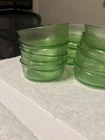 (12) Small Green Uranium Depression Glass Bowls / HOT UV / Great Shape