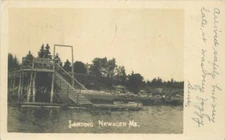 Boat Landing Newagen Maine 1907 RPPC Photo Postcard 20-5472