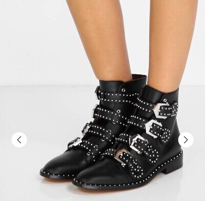 Givenchy Leather Studded Buckle Boots NEW | eBay Givenchy Leather Studded Buckle Boots NEW | eBay