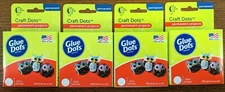 LOT OF 4 - GLUE DOTS 1/2 DOT ADHESIVES 1 ROLL IN EACH PACKAGE - 4 ROLLS TOTAL