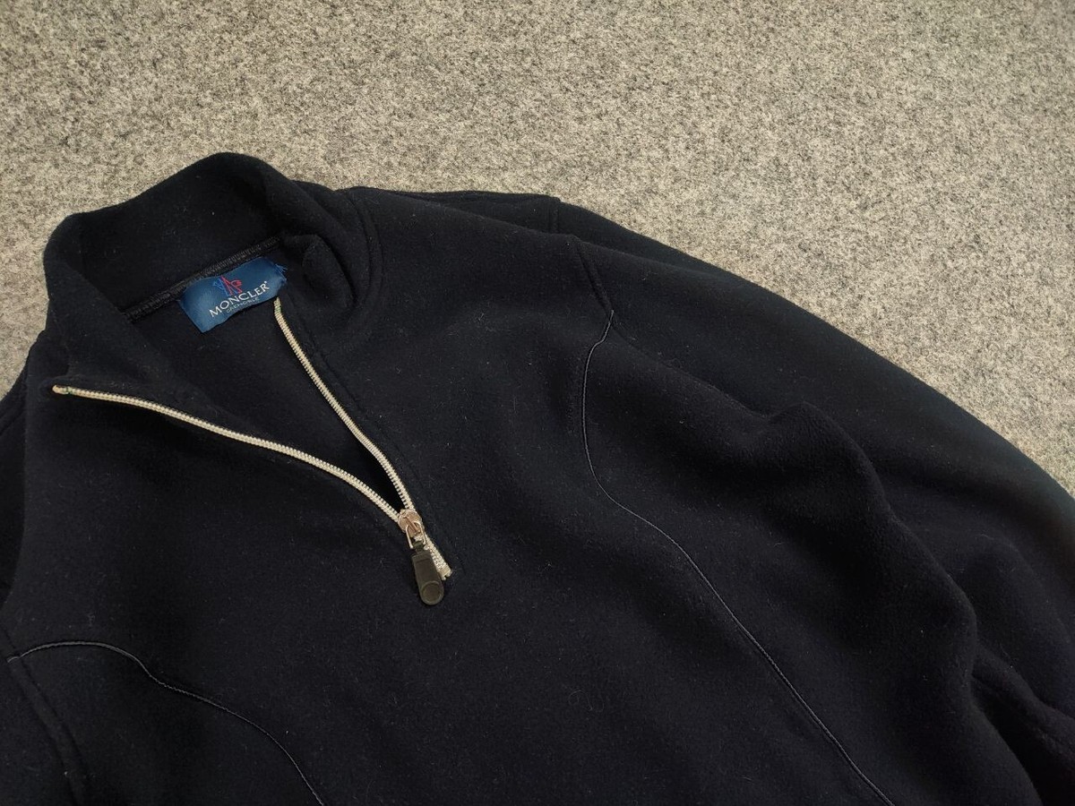 Vintage 90's Moncler Grenoble Husky trevira Pullover Half Zip