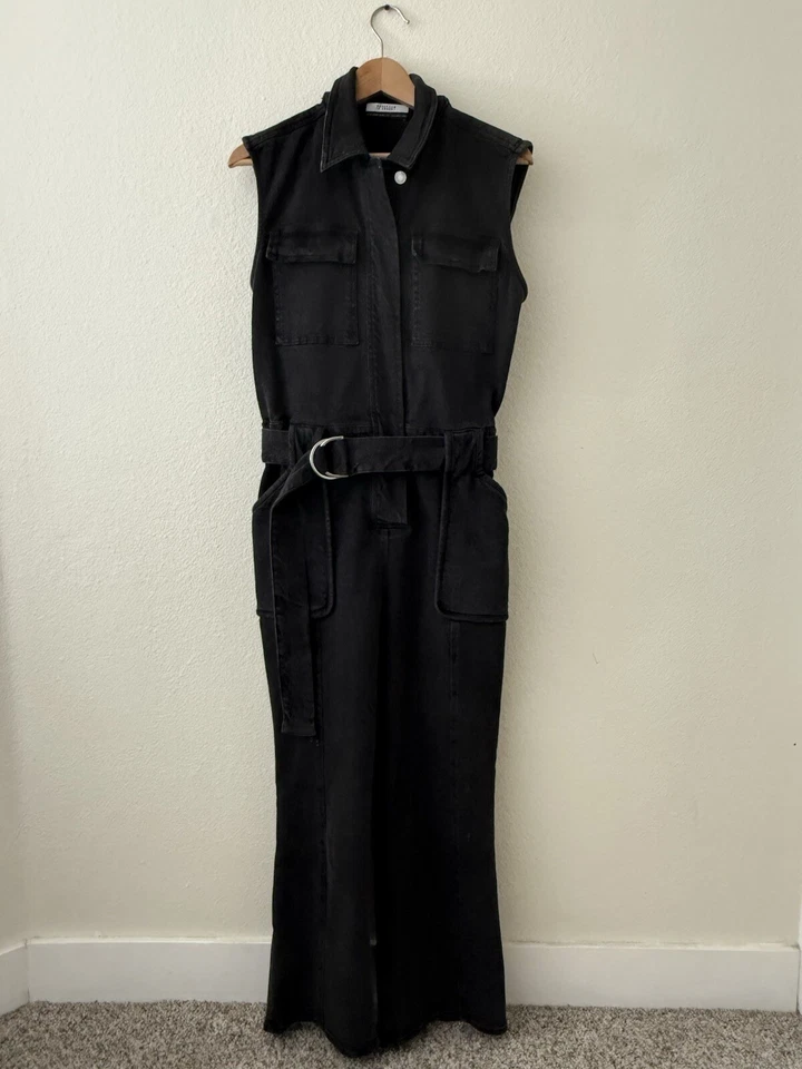 Jersey de mezclilla Derek Lam 10 Crosby sin mangas negro 4 Foto 2 de 4