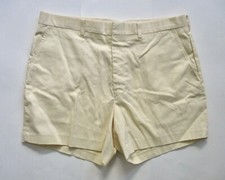 Vtg 70s 80s Yellow Tennis Golf Boating Short Shorts 4.5" Inseam TALON Zip 36