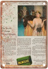 Vintage 1921 PALMOLIVE Soap Bar Ad Reproduction Metal Sign ZF254