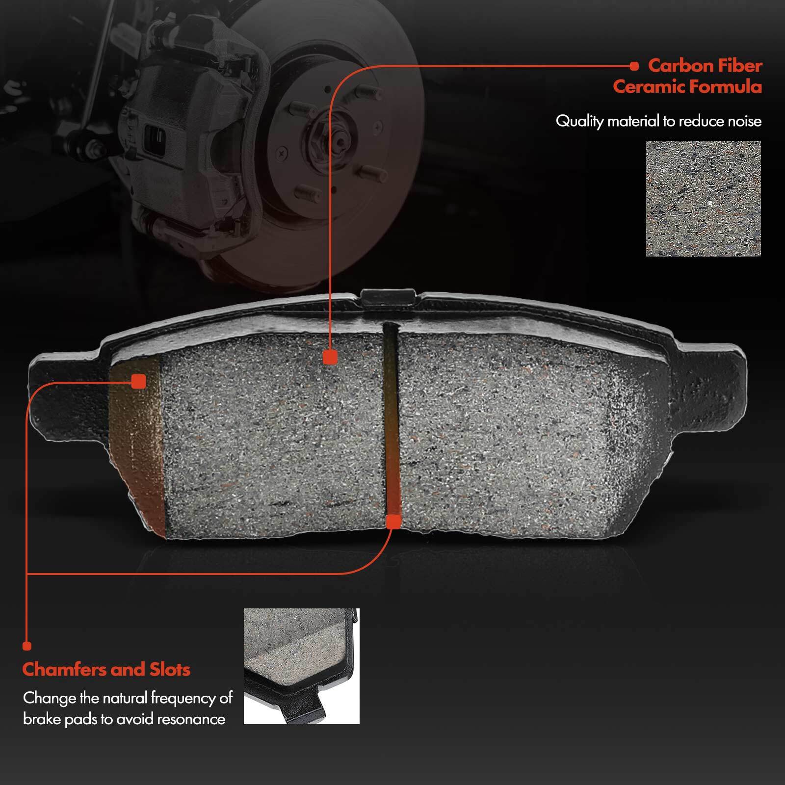 6pcs Brake Calipers + Brake Pads for Nissan Xterra 0515 Frontier