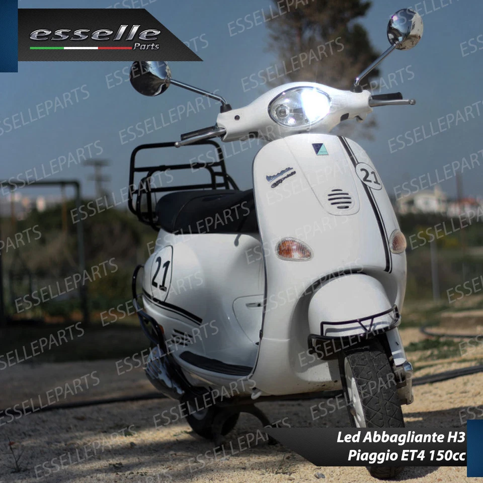 CONVERSIONE FARO LED ANABBAGLIANTE + ABBAGLIANTE PIAGGIO VESPA ET4 6000K 6700 LM - Immagine 3 di 3