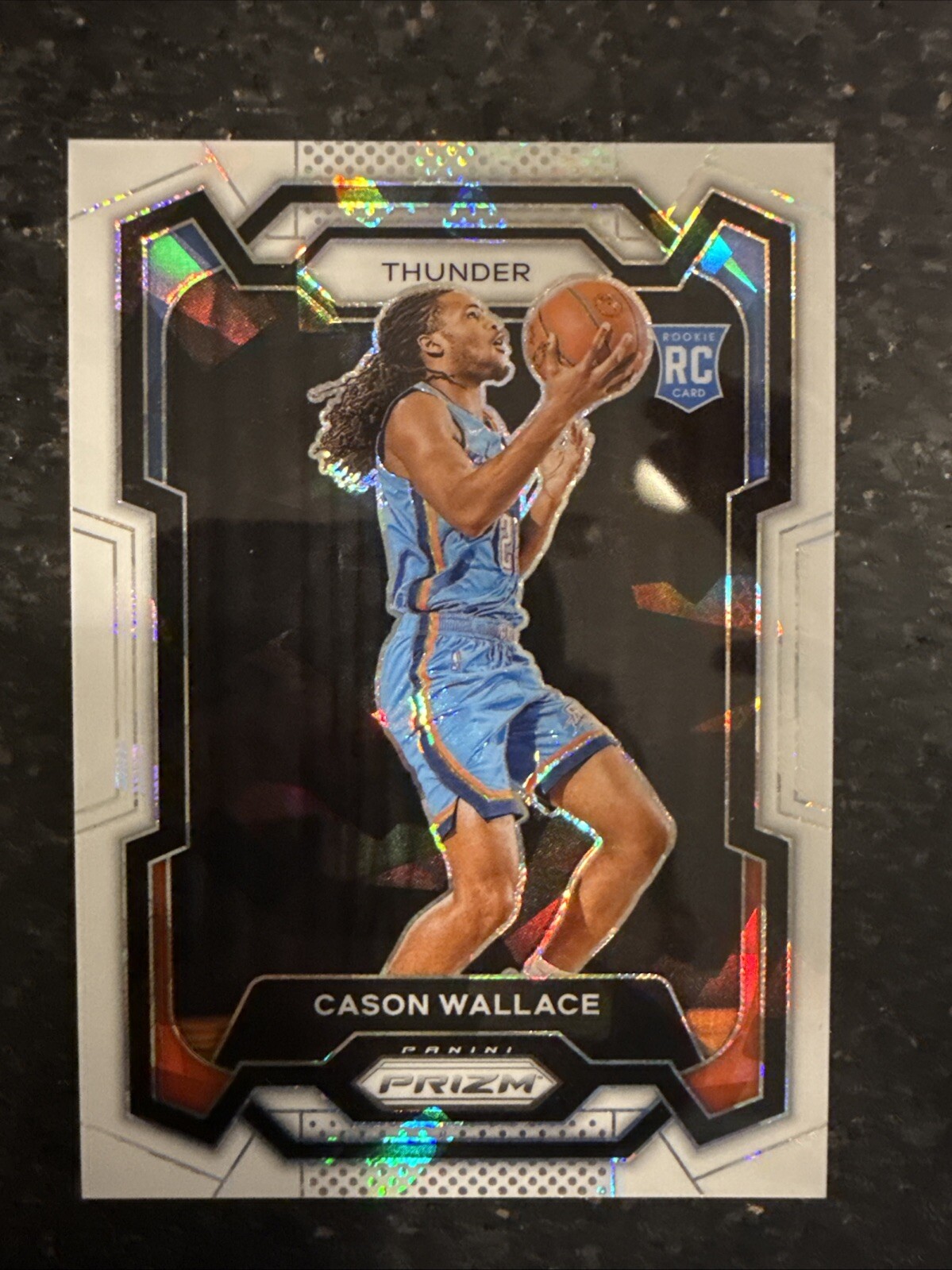 2023-24 Panini Prizm - #139 Cason Wallace White Ice Prism RC /35
