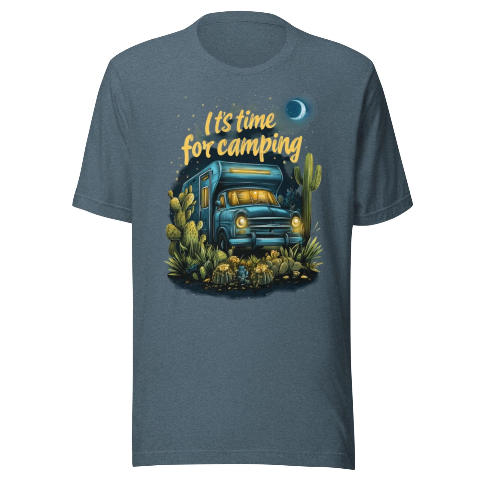 CAMPING SHIRT - TRAVEL RV ROAD TRIP - SLATE BLUE HEATHER - ALL SIZES T-SHIRT