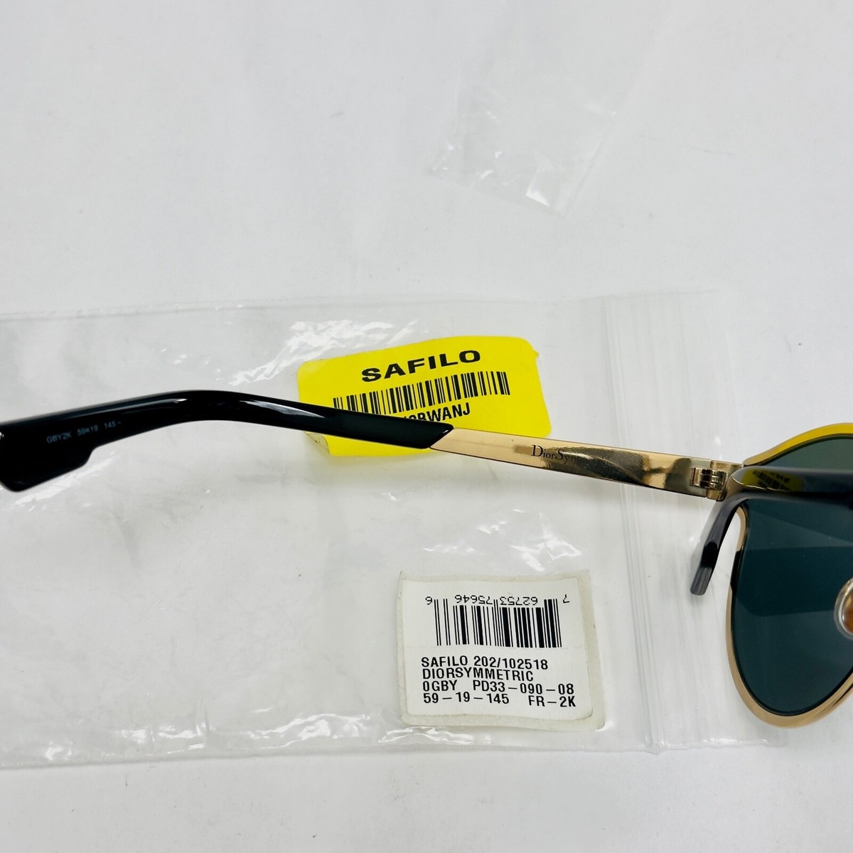 美品✨Christian Dior Logo Gold Sunglasses Christian Dior 24 Karat Gold Unique Y3B8E Sunglasses